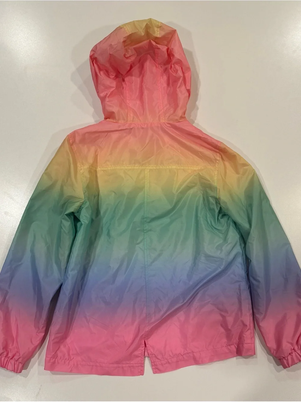 Me Jane Girls Rainbow Ombre Hooded Raincoat Jacket
